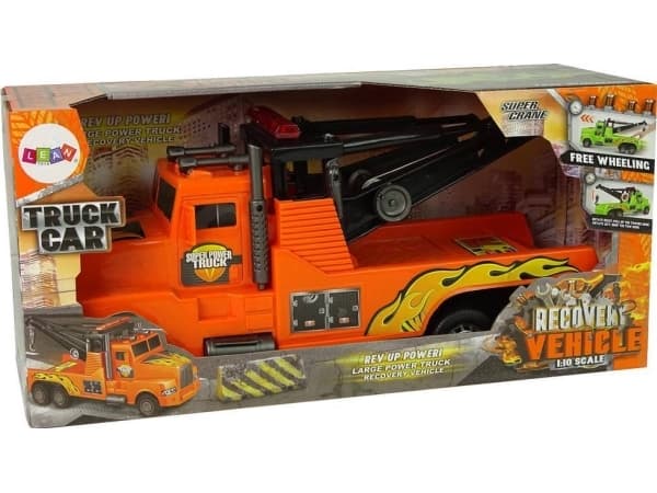 LeanToys Bilbärgningsbil Vägassistans 1:10 Rep Orange