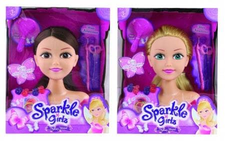Sparkle Girlz SPARKLE GIRLZ styling head with color changing eyes, 10029/10097