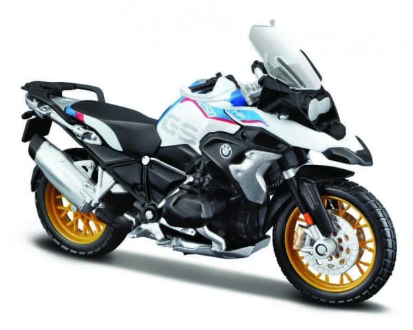 Maisto Metal modell av BMW R 1250 GS motorsykkel med 1/18 base