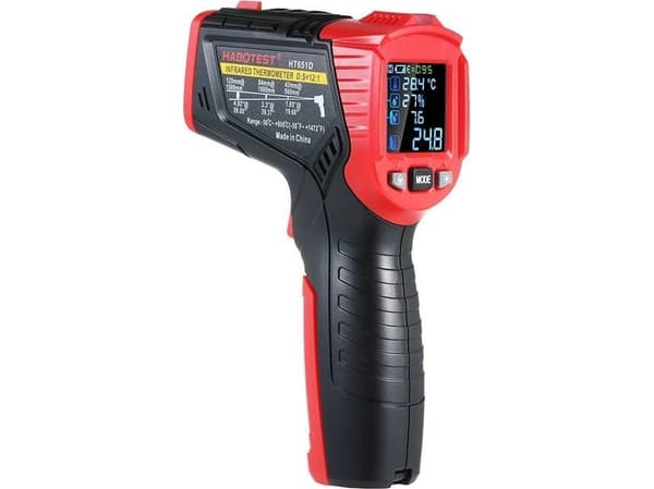 Laserpyrometer med fuktighetsmåler Habotest HT651D