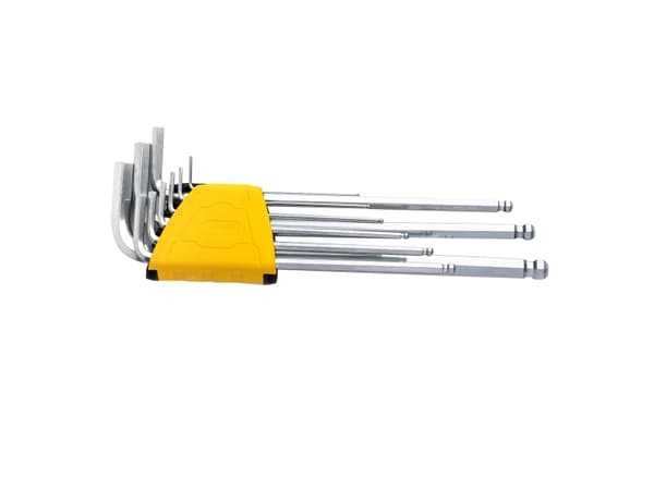 Deli Tools EDL3090, L-muotoinen kuusiokoloavainsetti, Metrinen, 9 kpl, Kromivanadiini-teräs, 1.5,2,2.5,3,4,5,6,8,10 mm, Kromi