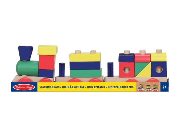 Melissa & Doug Stacking Train Toddler Toy, 2 vuosi/vuosia, Puu, Monivärinen
