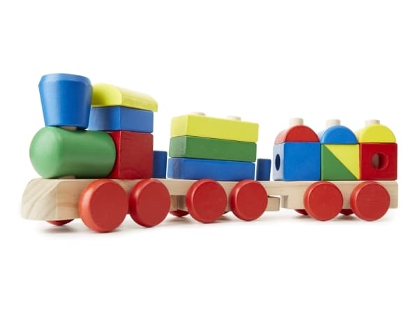 Melissa & Doug Stacking Train Toddler Toy, 2 vuosi/vuosia, Puu, Monivärinen