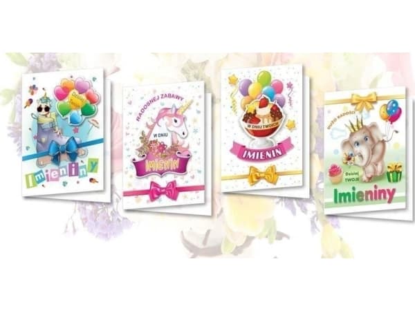 Top Graphic Pass B6 with stickers Name day of children MIX (10 pcs)