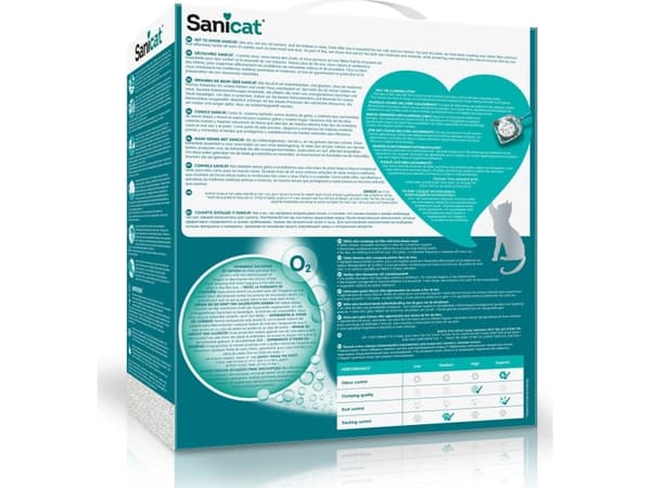 Sanicat Active White kissan kuivike, kissan kuivike, lotus,10L, kokkareinen