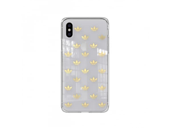 Adidas Trefoil, Omslag, Apple, iPhone X, iPhone XS, 14,7 cm (5.8"), Guld, Transparent