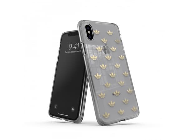 Adidas Trefoil, Etui, Apple, iPhone X, iPhone XS, 14,7 cm (5.8"), Gull, Gjennomsiktig