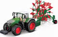 Miniatyrbilde 2 av 2: Bburago Bburago Fendt tractor + tedder flywheel, model vehicle