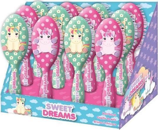 Hairbrush 21x6.5cm Sweet Dreams KL10531 mix p12 price per 1 pc Kids Euroswan