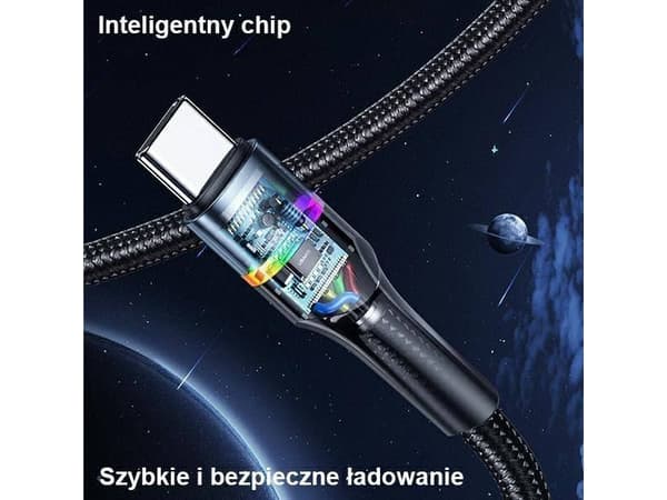 Usams USB cable USAMS U76 USB-C to USB-C cable 100W PD Fast Charging 1.2m black/black SJ537USB01 (US-SJ537)