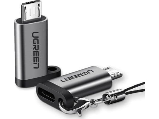 USB-C to micro USB adapter UGREEN US282 (gray)