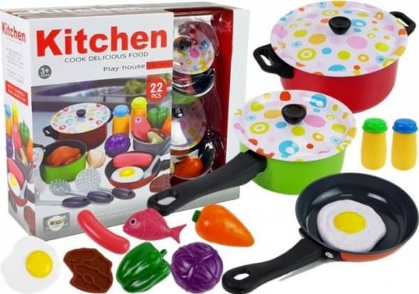 LEANToys Kitchen Set Cookware Cookware 22 elements