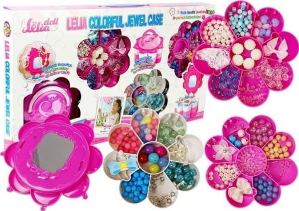 Lean Sports smykker Perler DIY Folding Box med speil