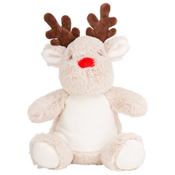 Mumbles Childrens/Kids Printme Mini Reindeer Plush Toy Light Brown M