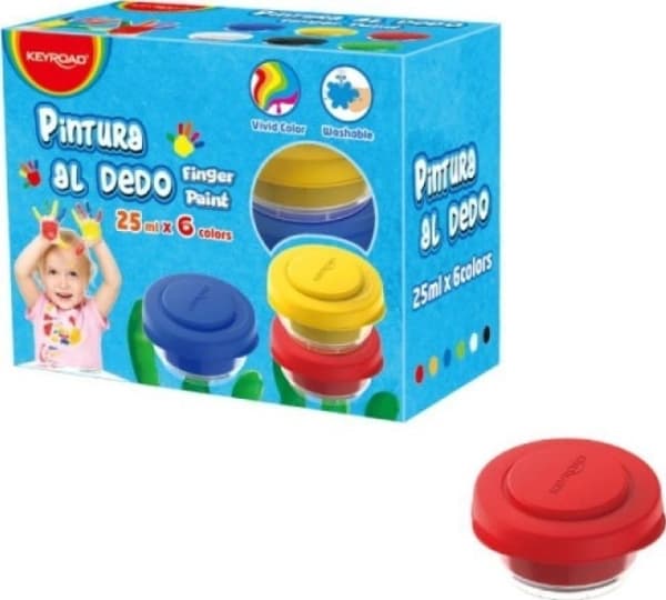 PBS Connect Fingerfärger 6 färger 25 ml i ask KEYROAD
