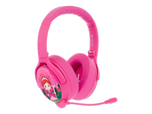 Onanoff BuddyPhones Cosmos+ - Hodesett - full størrelse - trådløs, kablet - aktiv støydemping - rosenrosa