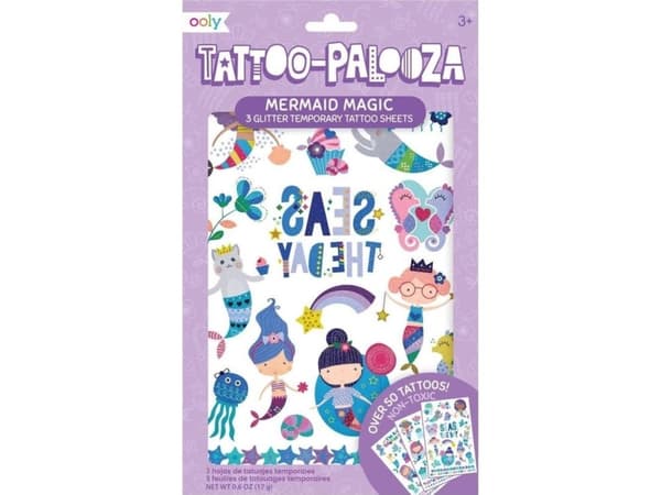 Värikkäitä ilmapalloja Pestävä Tattoo Palooza - Merenneitoja - Mermaids