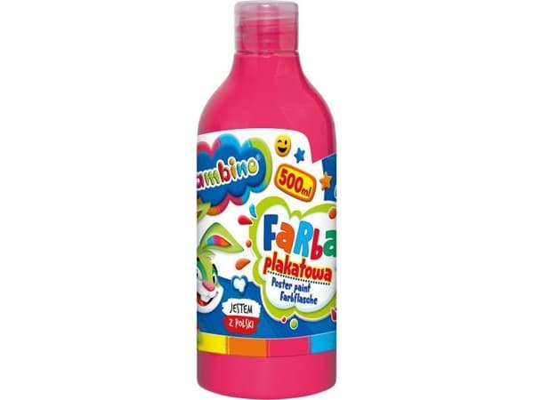 Poster paint in a bottle 500 ml pink bambino