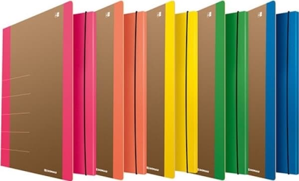 Donau Folder with elastic band DONAU Life, Cardboard, A4, 500gsm, 3 compartments, orange