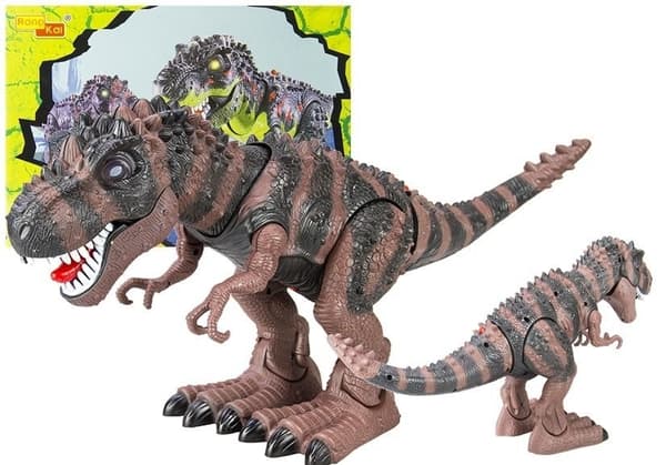 Dinosaur legetøj - T-Rex - Moves - 29 cm - brun