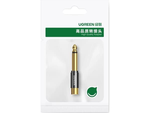 UGREEN AV169 adapter / adapter, fra 6,5 mm (hann) til RCA (hun)