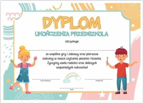 LearnHow A4 päiväkodin päättötodistus - Lapset 30kpl