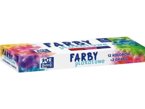 Oxford Farby plakatowe Oxford 12 +2 farger 20 ml