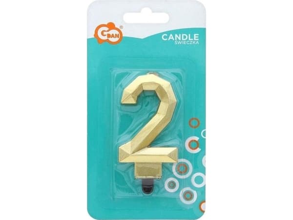 GoDan stearinlys nummer 2 diamant 7,6 cm