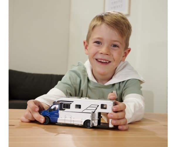 Majorette 213773000, Trailer, Camper, 3 år, AAA, Metall, Plast, Blå, Sølv