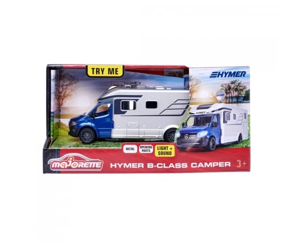 Majorette 213773000, Trailer, Camper, 3 år, AAA, Metall, Plast, Blå, Sølv