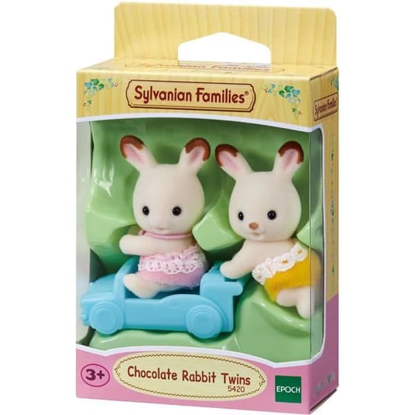 Sylvanian Families - EPOCH - Chokladkanintvillingarna - Brun - Barn - Med lokomotiv