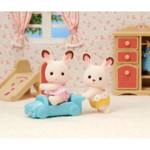 Sylvanian Families - EPOCH - Chokladkanintvillingarna - Brun - Barn - Med lokomotiv
