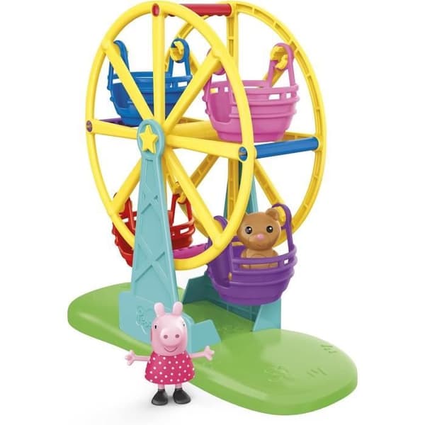 Förskoleleksak - PEPPA PIG - Peppas pariserhjul - Statyett, nalle och pariserhjul - från 3 år