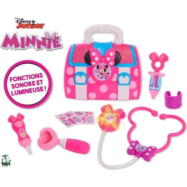 Läkarfodral - Gp Toys France-Minnie - MCN09 - 8 tillbehör - ljud- och ljusfunktioner