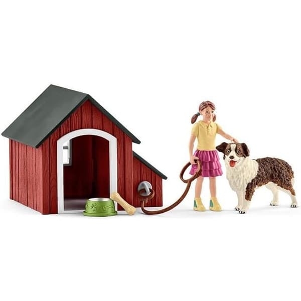 SCHLEICH box set - Hundhus med figurer - Farm World sortiment