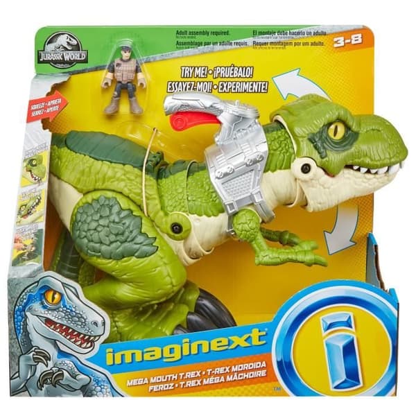 Fisher Price Imaginext Jurassic World T-Rex-figur med jättekäke för barn från 3 år och uppåt