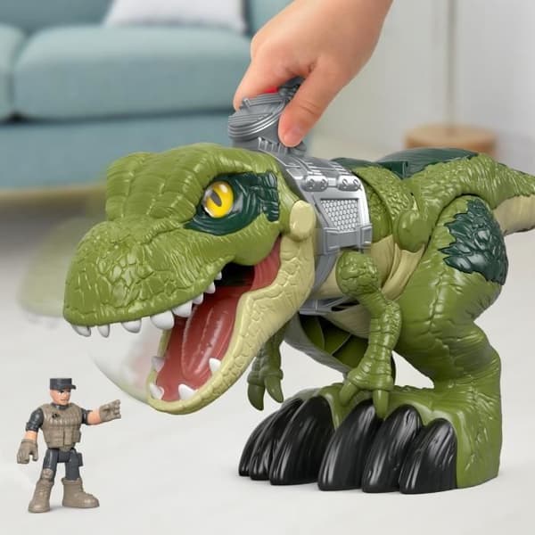 Fisher Price Imaginext Jurassic World T-Rex-figur med jättekäke för barn från 3 år och uppåt