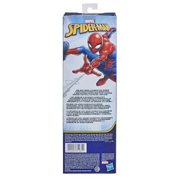 Spider-Man statyett 30 cm, Titan Hero Series leksak för barn, från 4 år, Marvel Spiderman