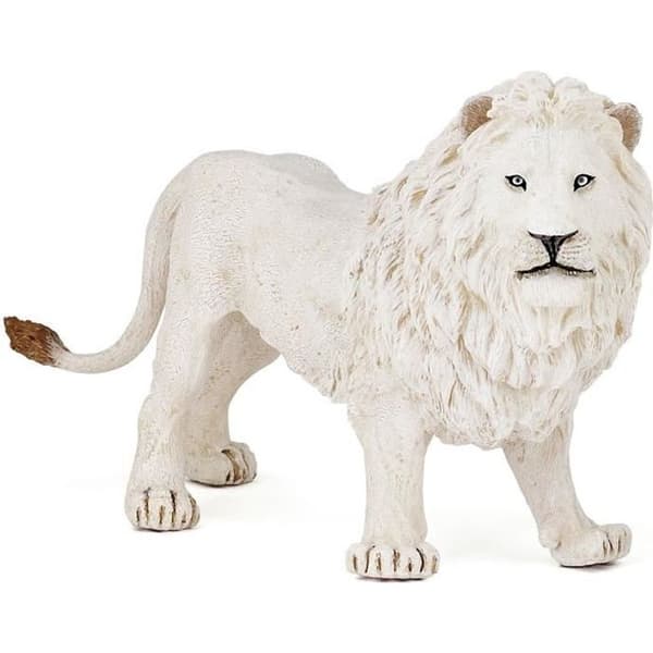 Lejonfigur - PAPO - WILD LIFE - Vit - För barn från 3 år och uppåt