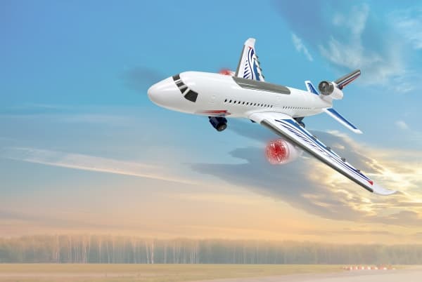 Passenger plane w/light