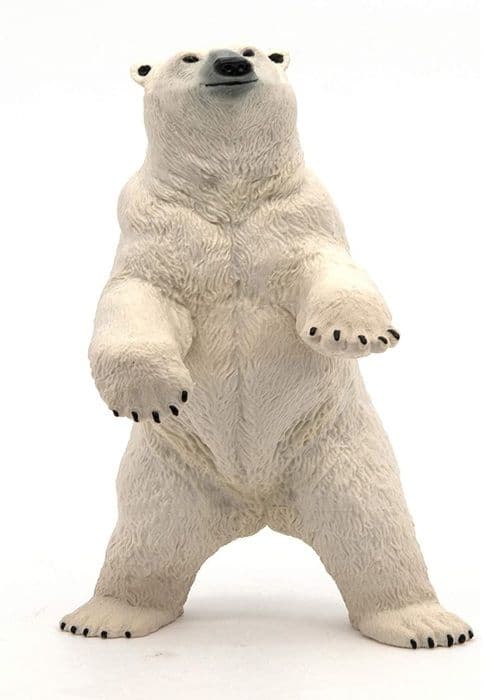 Stående björnfigur - PAPO - Handmålad figur - Idealiskt stöd för spel och fantasi - Ålder: 3 år