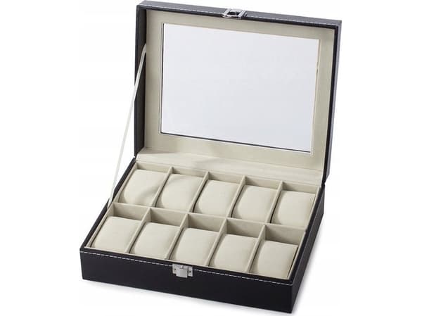 Massa Box / Case / Casket / Chest för 10 klockor / smycken