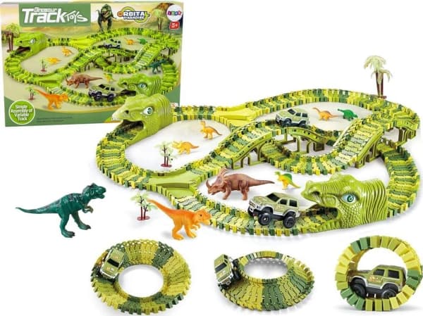 Lean Sport Jätte Dinosaurie Track Park Bilfigurer