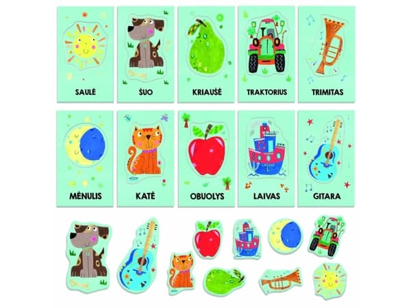 HEADU Montessori Pikkulapsikortit, liettuan kieli, liettua