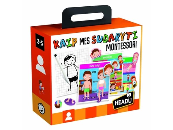 HEADU Montessori-peli "Miten me sovimme", liettuaksi