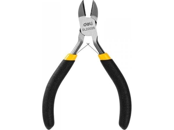 Deli Tools sidoskärande tång EDL20025, 5" (gul)