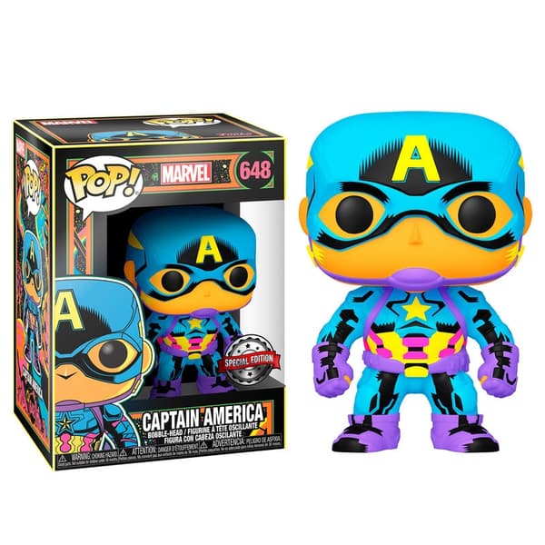 POP figure Marvel Captain America Black Light Exclusive