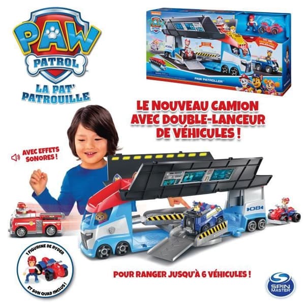 Paw Patrol Truck 2.0 - SPIN MASTER - Mobilt huvudkontor - Dubbla fordonsutskjutare