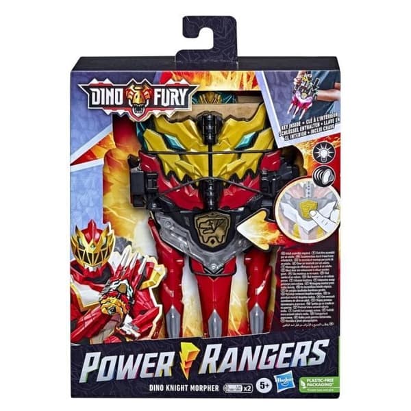 Power Rangers Dino Knight Morpher elektronisk leksak med ljud och ljus och Dino Knight-nyckel