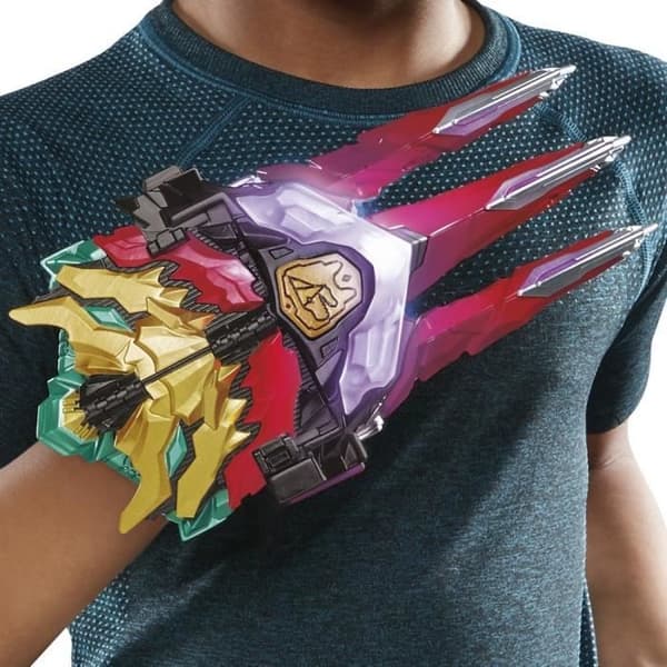 Power Rangers Dino Knight Morpher elektronisk leksak med ljud och ljus och Dino Knight-nyckel